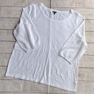 Talbots White Blouse Sz 2X